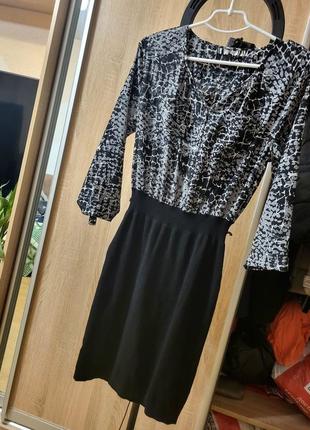Платье карандаш стильна сукня футляр в рубчік офісна плаття next4 фото
