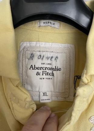 Поло abercrombie &amp; fitch мужское, желтое4 фото