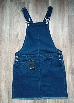 Женская джинсовая юбка-комбинезон сарафан esmara® размер 40 (евро 34)5 фото