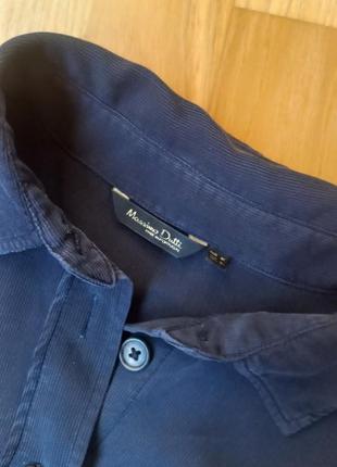 Брендовая рубашка massimo dutti синяя рубашка с длинным рукавом сорочка блуза3 фото