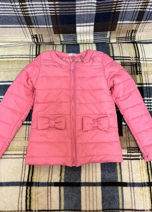 Весенняя курточка на девочку, розовая куртка 128 р, детская верхняя одежда
