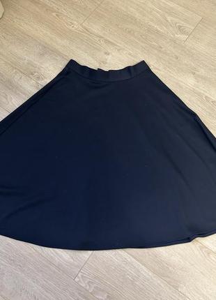 Трикотажна жіноча спідниця юбка міді напівсонце розмір с м, 42-44