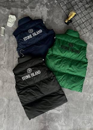 Жилет stone island жилетка stone island качественная мужская жилетка stone island мужской жилет stone island9 фото