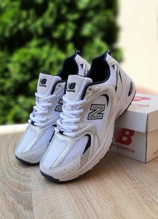 Жіночі шкіряні кросівки з сіткою в стилі new balance 530 🆕 нью баланс 5302 фото