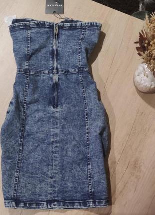 Корсетна джинсова сукня3 фото