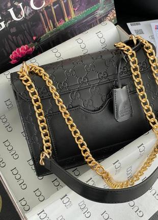 Сумка gucci padlock black-gold 3