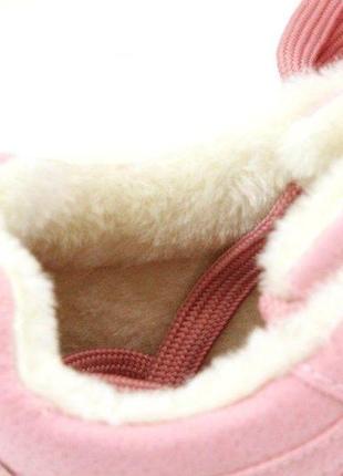 Теплые кроссовки женские розовые - ll00113 фото
