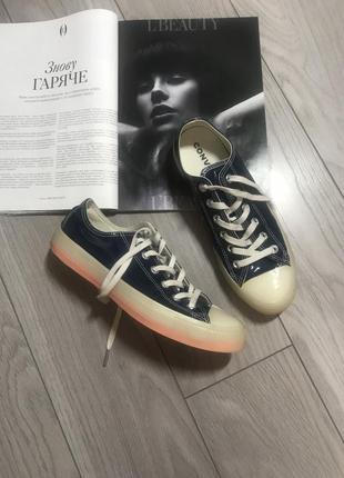 Кеды кожаные лаковые от converse p.40 / 26,5см.8 фото