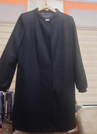 Женственное черное пальто3 фото
