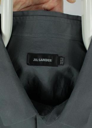 Оригинальная рубашка jil sander tailor made slim fit gray cotton formal shirt3 фото