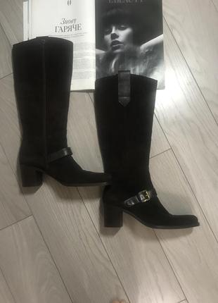 Итальянские замшевые деми сапоги от alberto zago milano p.40/27,5см.