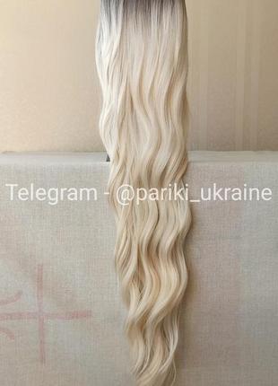 Длинный новый парик, блонд, термостойкая, с чугушкой, парик2 фото