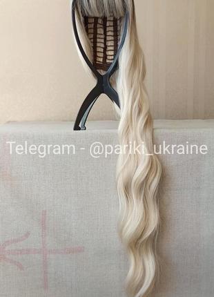 Длинный новый парик, блонд, термостойкая, с чугушкой, парик5 фото