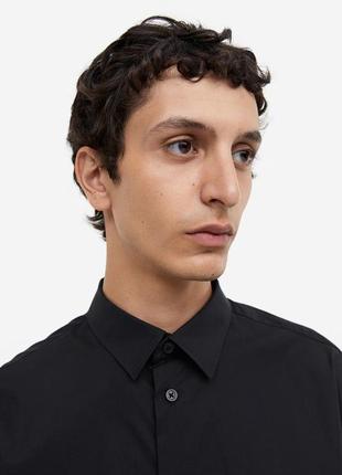 Regular fit poplin shirt h&m чоловіча сорочка7 фото