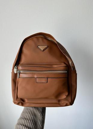 Prada re-nylon small backpack brown