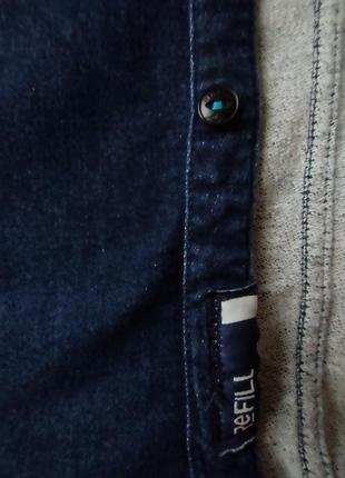 Стильная джинсовая рубашка -стрейч бренда refill4 фото