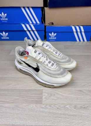 Кроссовки off-white x nike air max 97 мужские сеточка 43р.