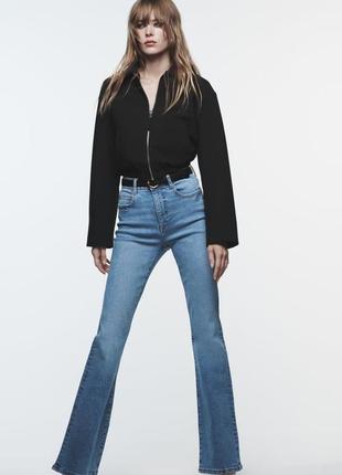 Джинсы z1975 flare high waist zara/ джинсы клеш сейчас/ расклешенные джинсы zara