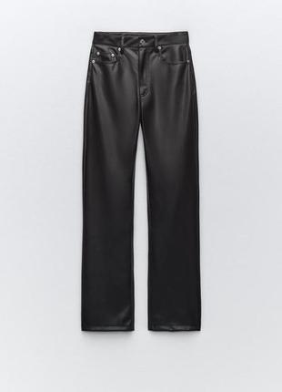 Zara брюки брюки из эко кожи