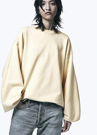 Желтый свитшот zara