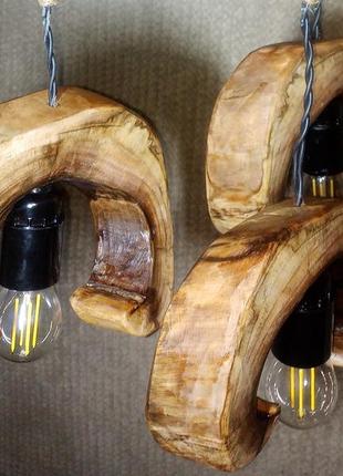 Люстра зі старого дерева "горіховий етюд"