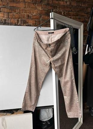 Marc cain snake print jacquard stretch premium pants жіночі штани, брюки