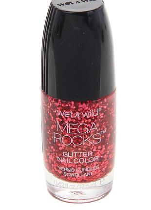 Лак глиттер для ногтей wet n wild mega rocks glitter nail color e4964 always in the pit 12,5 мл