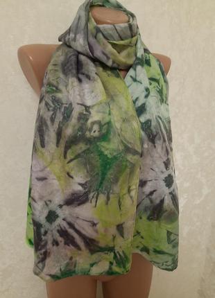 Шелковый шарф тай- дай