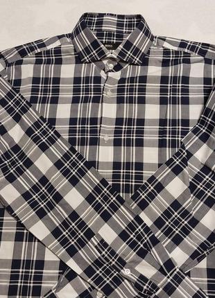 Новая люксовая качественная стильная брендовая рубашка hugo boss made in italy 🇮🇹4 фото
