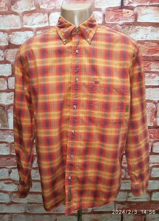 Рубашка в клетку хлопок timberland винтажная 90-00е
