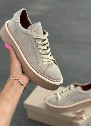 36-41 рр кроссовки, кеды на платформе натуральная кожа/замша бежевый, белый, черный