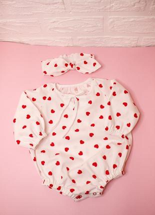 Боди в сердечки 3-6 месяцев 3
