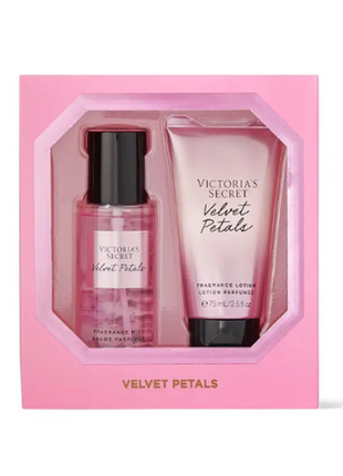 Victoria's secret набір лосьйон+спрей velvet petals