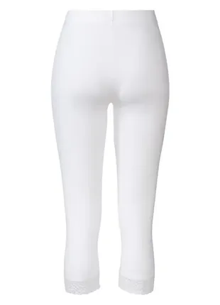 Капри бриджи женские белые с кружевом esmara евро размер ххл 52/54 на наш 58/60р.4 фото