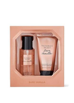 Подарунковий набір victoria's secret bare vanilla mini mist & lotion duo