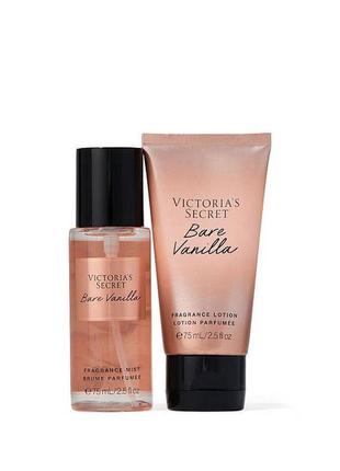Подарочный набор victoria’s secret bare vanilla mini mist &amp; lotion duo2 фото