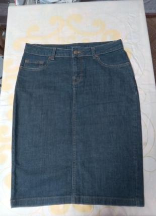 Отличная джинсовая юбка 48 -50 г.1 фото