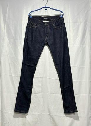 Джинсы скинни темно синие узкие джинсы1 фото