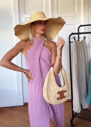 Роскошное льняное платье zara