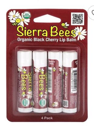 Sierra bees набір органічних бальзамів для губ, 4 штуки по 4,25 г (0,15 унції)4 фото