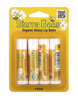 Sierra bees набір органічних бальзамів для губ, 4 штуки по 4,25 г (0,15 унції)5 фото