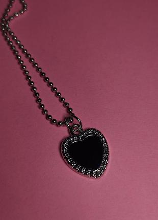 Подвеска "черное сердце" 🖤