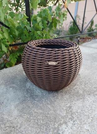 Кашпо з ротангу "кругле"