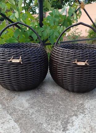 Кашпо з ротангу "кругле"