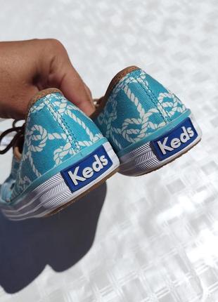 Нові текстильні блакитні кеди keds7 фото