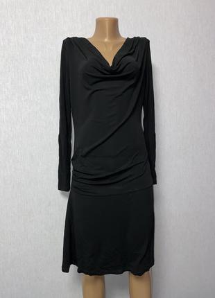 Черное платье 👗 миди вискоза