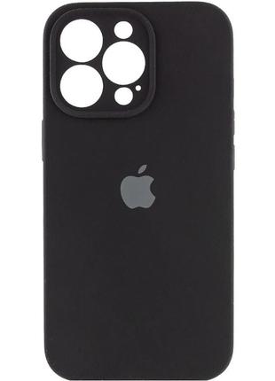 Силиконовый чехол на iphone 14 pro max (чёрный)