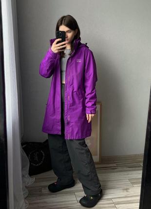 Helly hansen куртка вітровка жіноча хеллі хансен фіолетова подовжена