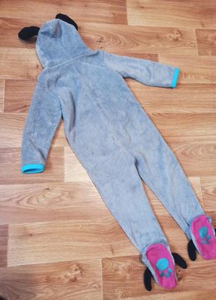 Теплая махровая флисовая пижама кигуруми на мальчика рост 110 1163 фото