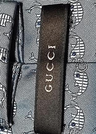 Краватка бренда gucci з монограмою7 фото